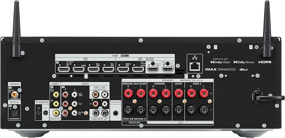 7.2 Channel 8K Surround AV Amplifier with Dolby Atmos, DTS:X & Wi-Fi