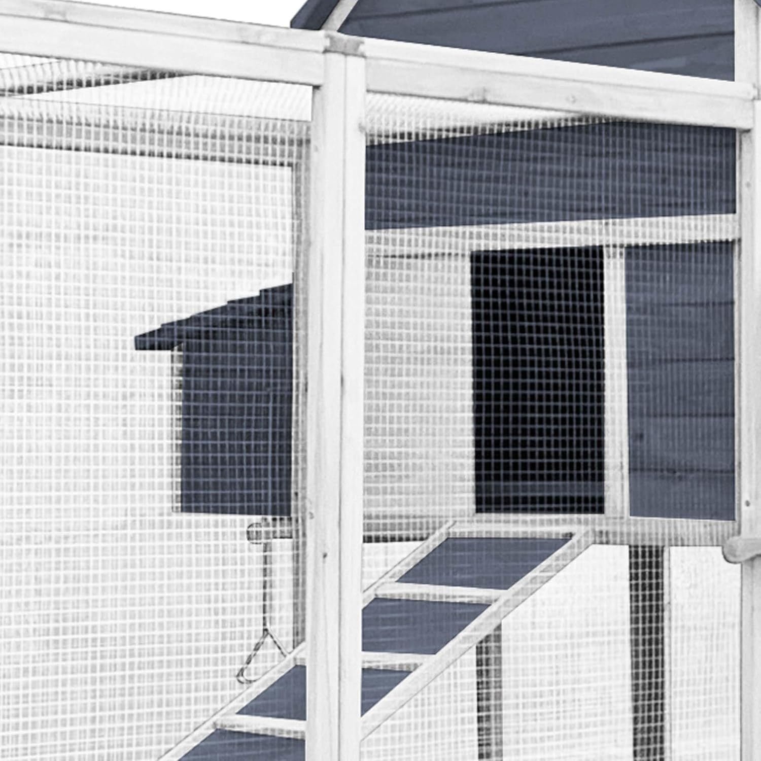 Large Grey Chicken Coop 310x150x150cm Run Nest Box