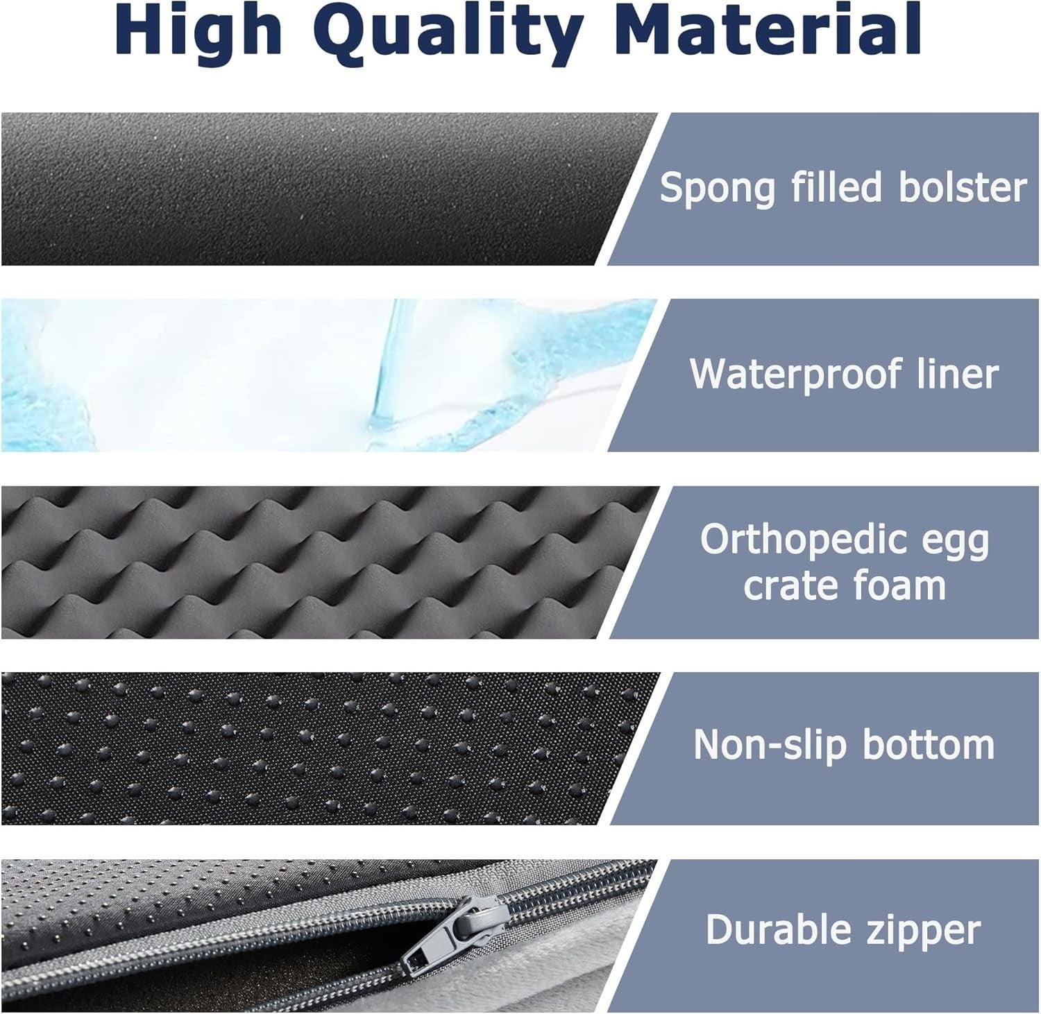 XXL Orthopedic Dog Bed 127x91cm Waterproof Washable