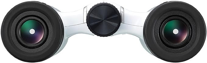 8x21 Compact White Binoculars | Lightweight Travel Optics | Bright HD View