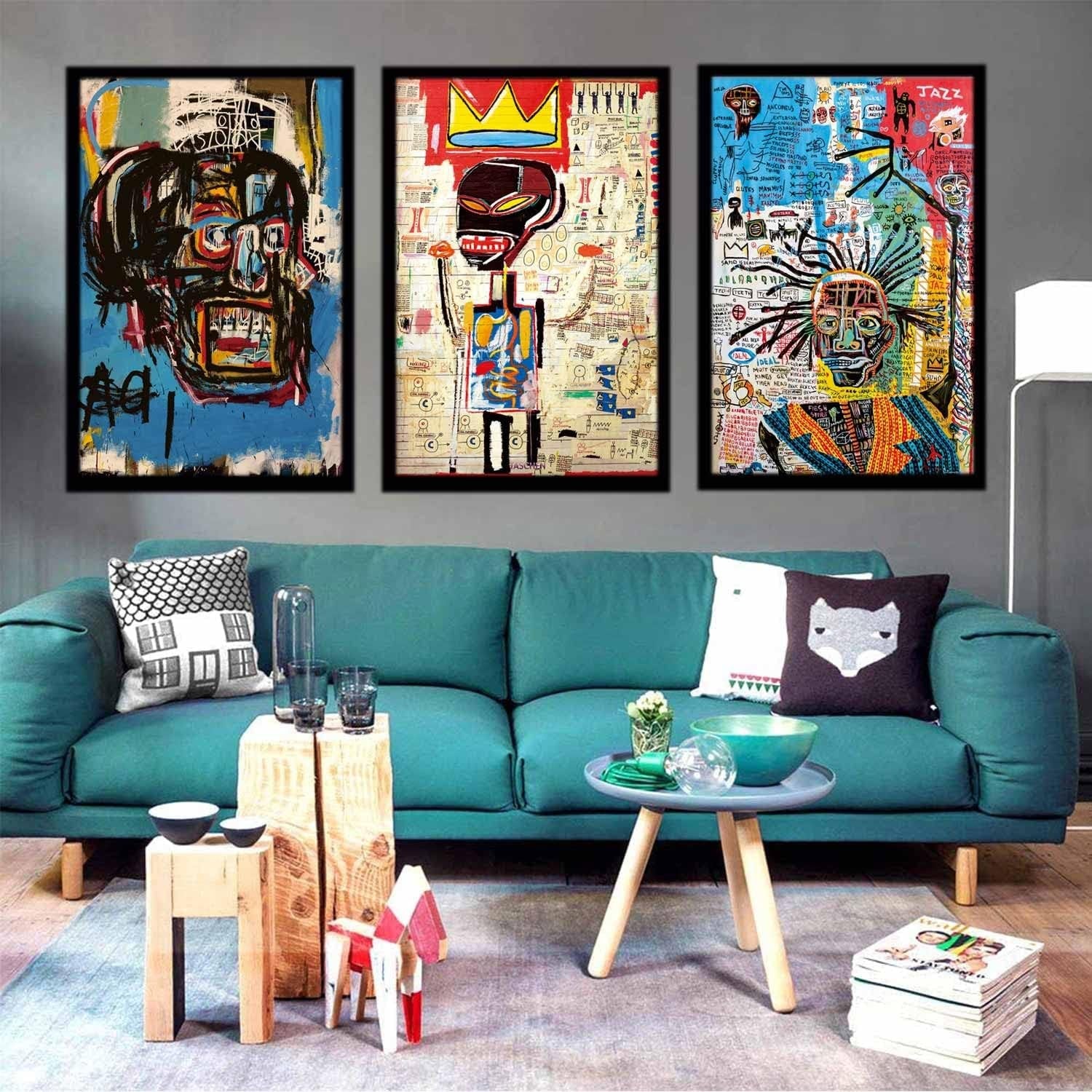 3Pcs Street Art Canvas Prints 60x40cm Modern Abstract