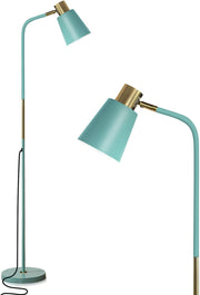 Industrial Floor Lamp Adjustable Metal Head Standing Reading Light Green