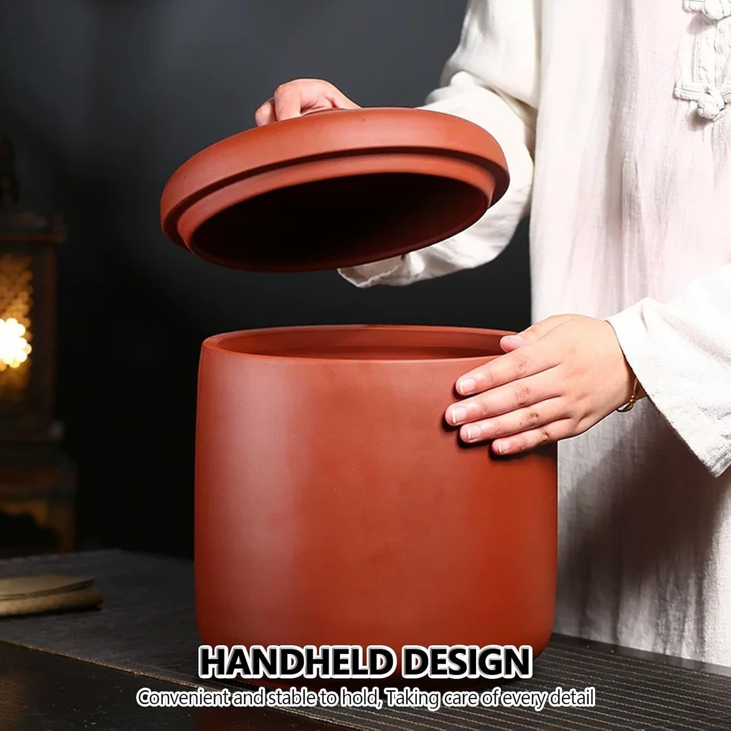 2.5KG Ceramic Airtight Rice Bucket Grain Storage Jar with Lid