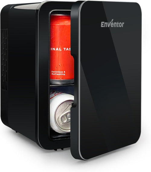 Mini Fridge 4L Portable Cooler & Warmer Compact Countertop Black
