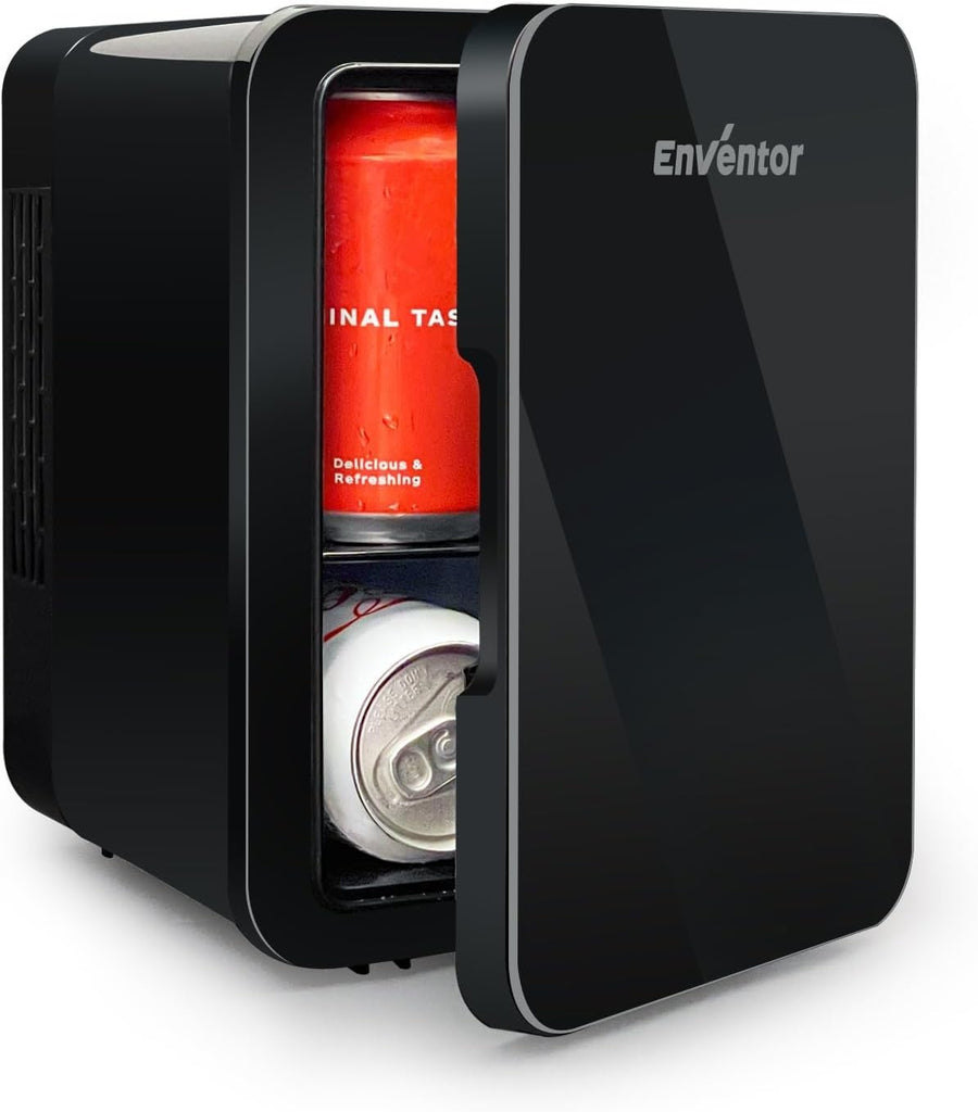 Mini Fridge 4L Portable Cooler & Warmer Compact Countertop Black