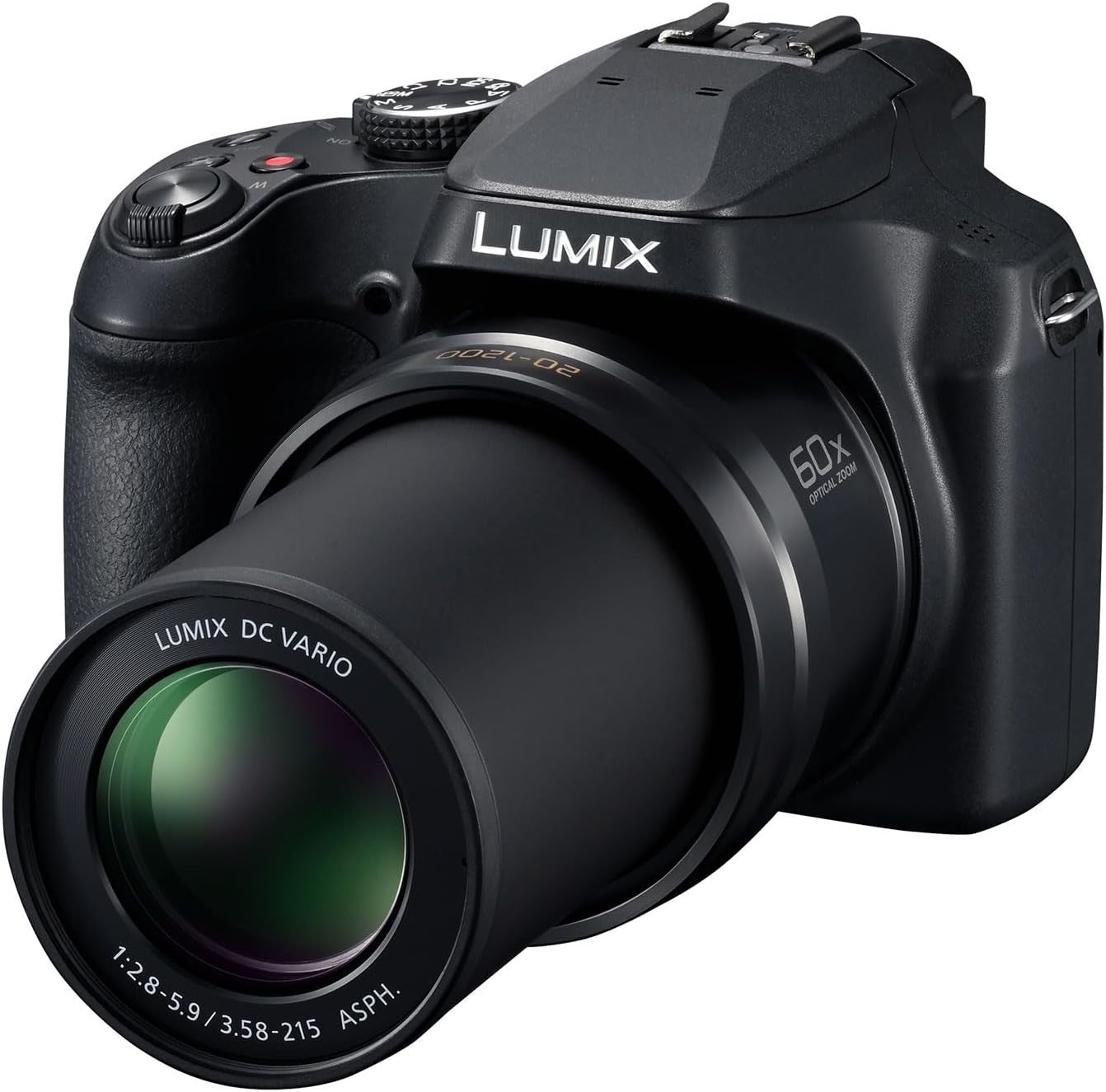 18.1MP 4K Bridge Camera 60X Zoom OLED Viewfinder USB-C Black