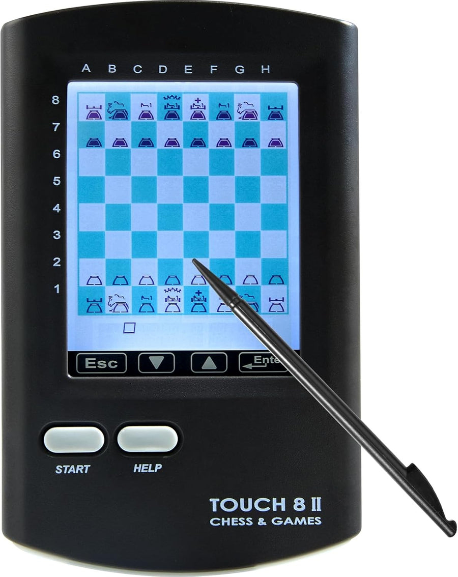 Portable 8-in-1 Electronic Chess Computer | HD Touch Screen | 220+ Games | Trave