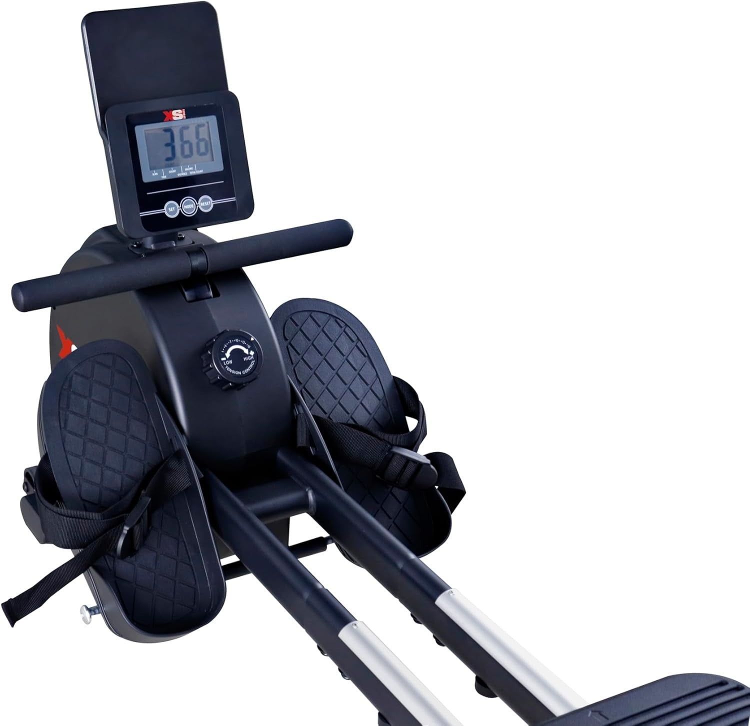 Home Rowing Machine 16-Level Magnetic Resistance Quiet Belt LCD Compact 100KG