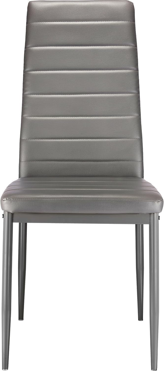 Modern Black Marble Dining Table Set 6 Chairs, 140x80cm, Durable & Stylish