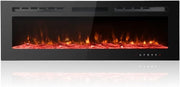 50in Wall Mounted Electric Fireplace Heater 12 LED Flame Remote Heat