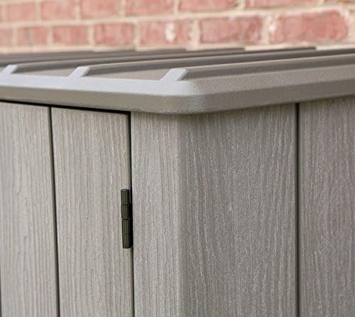 Vertical Garden Storage Shed 53 Cu Ft Waterproof Outdoor Tool Box Brown