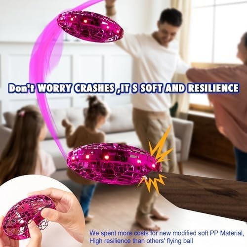 Gesture-Controlled Mini UFO Drone for Kids LED Hover Toy Indoor Outdoor