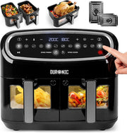XL 19.5L Triple Drawer Digital Air Fryer | Dual Zone | 10-in-1 Presets | Viewing