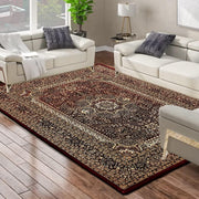 Large Red Oriental Area Rug 160x230cm Soft Low Pile Traditional Living Room