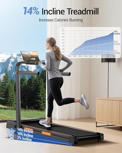 14% Incline 3-in-1 Walking Pad 2.5HP Foldable Under Desk Treadmill 10KM/H Home