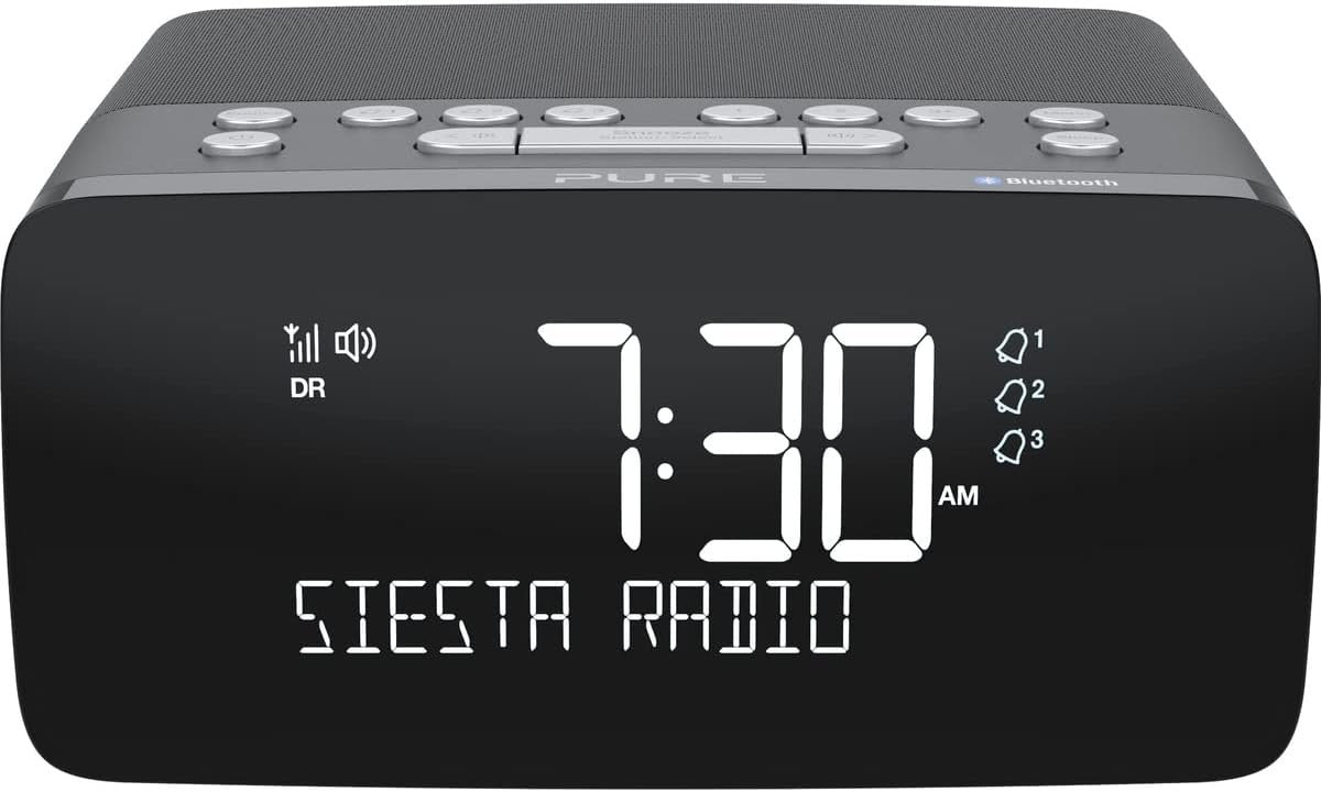 DAB+/DAB/FM Alarm Clock Radio with Qi Wireless Charging & LCD Display