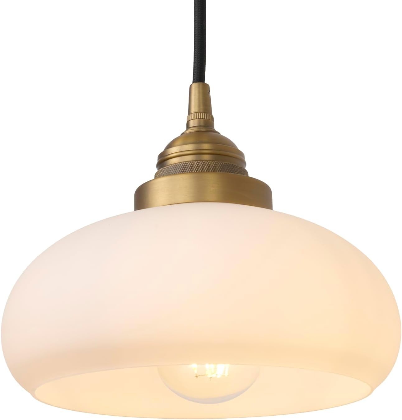 Vintage Globe Glass Pendant Ceiling Light E27 Hardwired Hanging Lamp