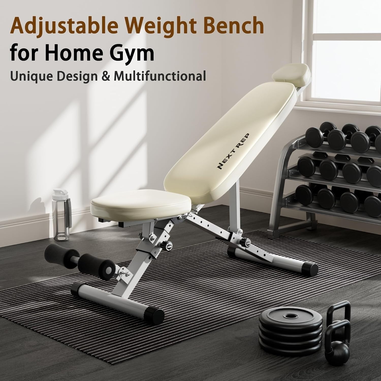 Fast-Fold Adjustable Workout Bench 660lb Incline Decline Full Body