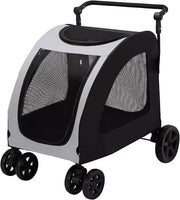 Heavy Duty Dog Stroller 4 Wheel Pet Pram Large Dogs 80kg Travel Pushchair