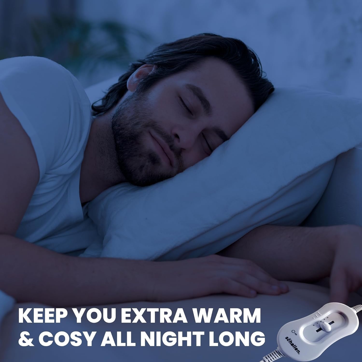 Electric Heated Blanket Double Soft Fleece 3 Heat Settings Remote Control