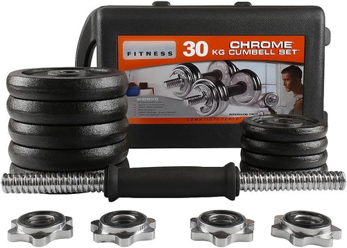 Adjustable Cast Iron Dumbbell Barbell Set 15–50kg Non Slip Home Gym