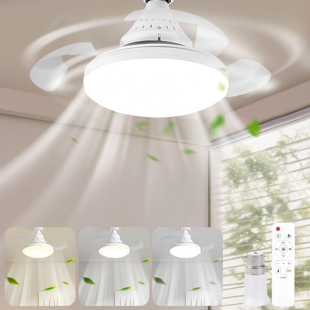 HZSANUE 40W Ceiling Fan with Lights, Remote, 3-Speed, Dimmable LED