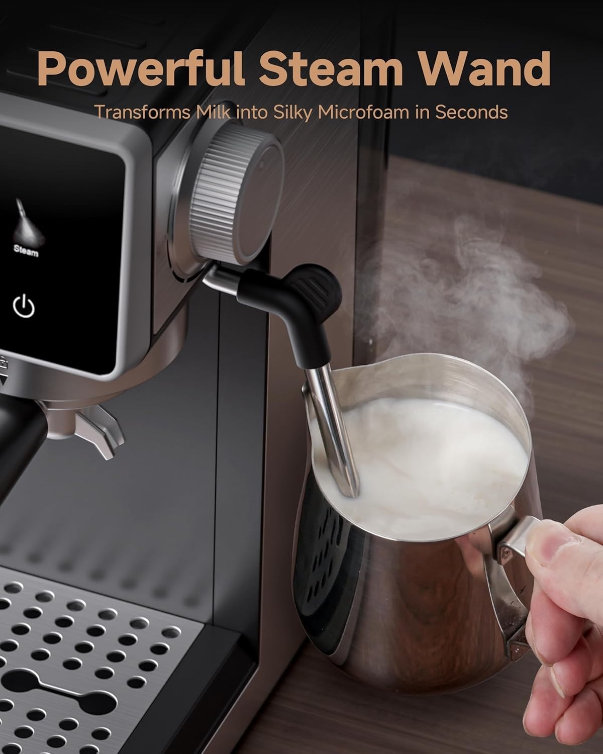 20-Bar Bean-to-Cup Espresso Machine | Built-In Grinder | Touchscreen