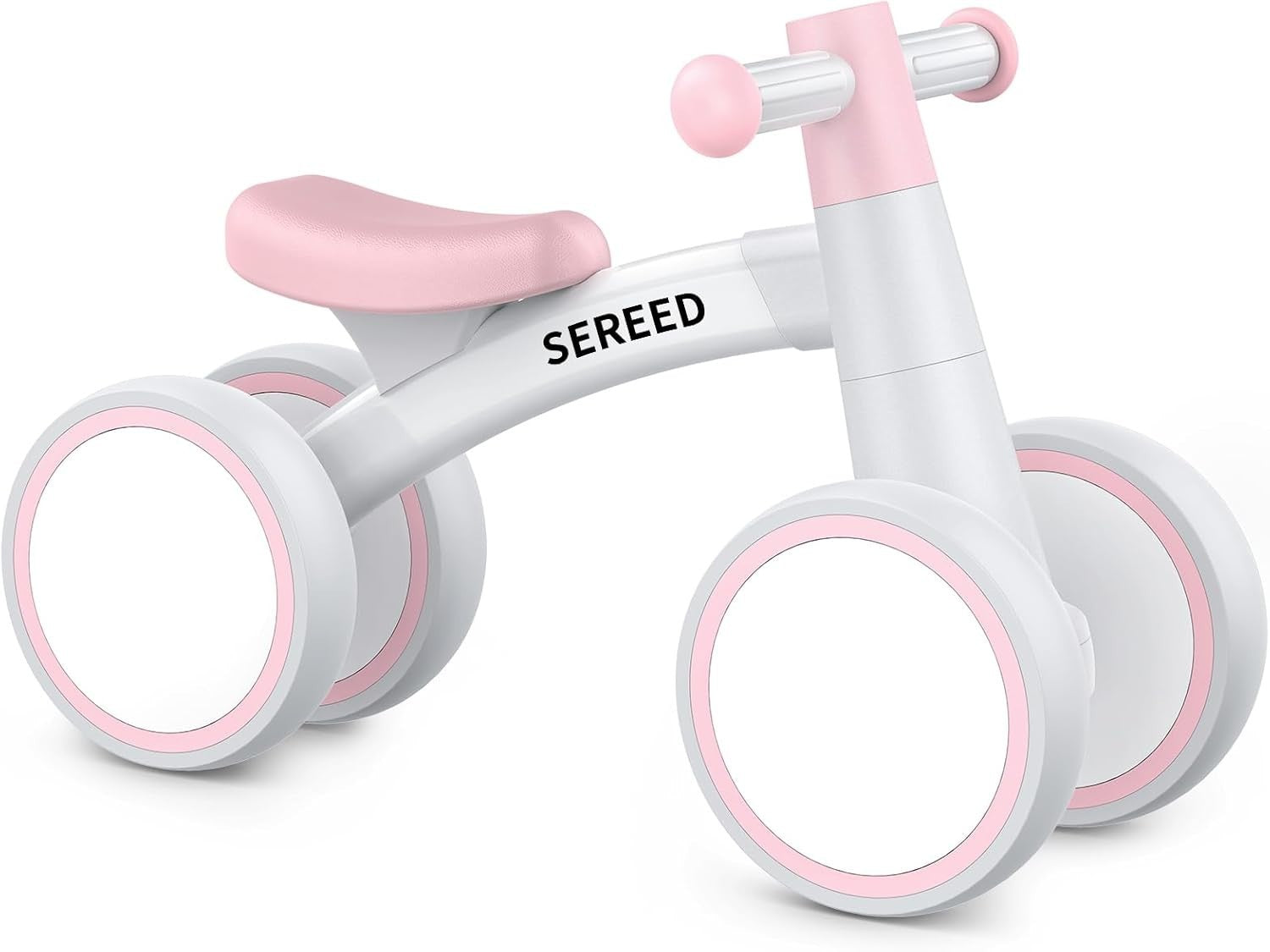 Baby Balance Bike 4 Wheel Toddler First Ride On Toy 12-24 Months Pink