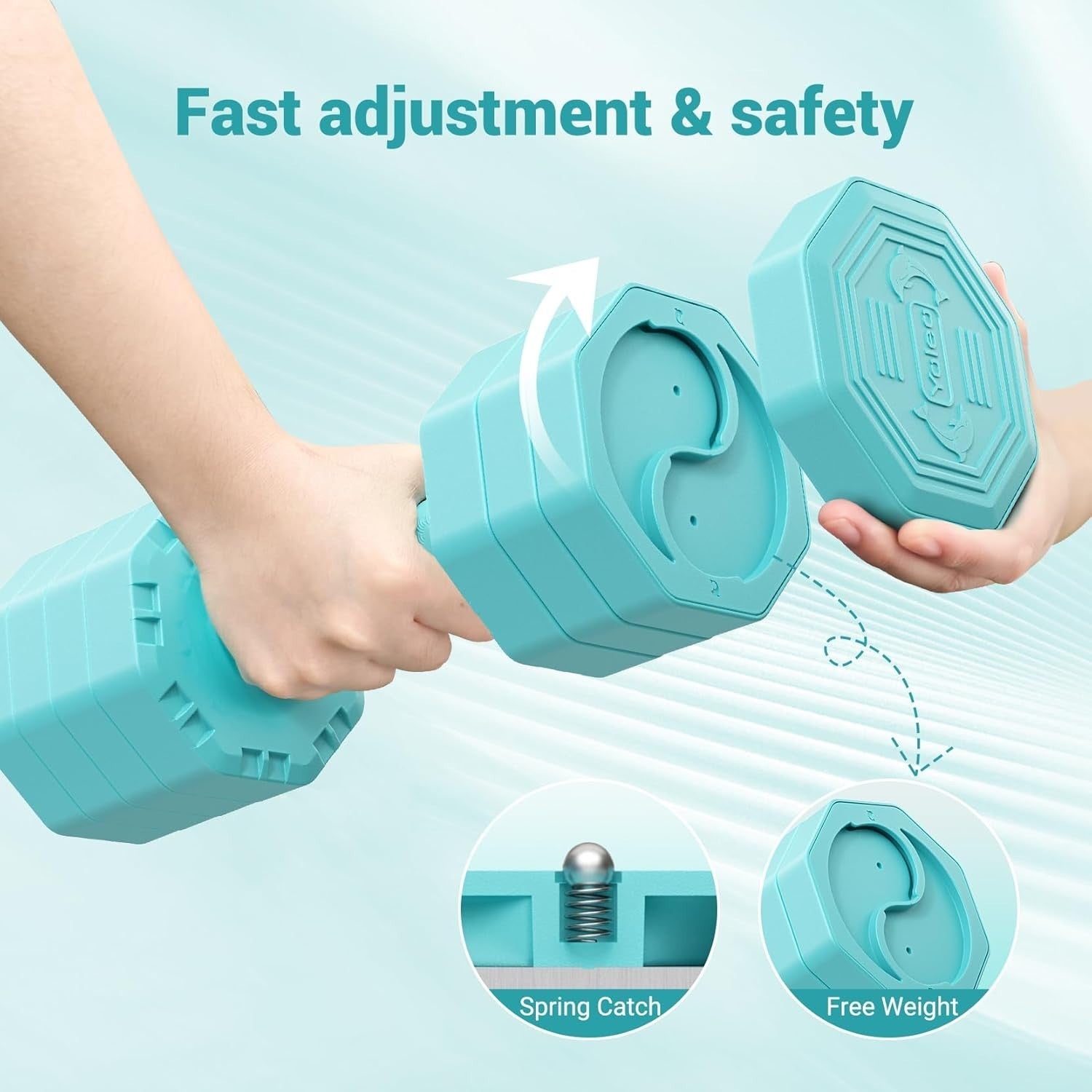 4-in-1 Adjustable Dumbbell Set 2–5KG Each No-Roll Non-Slip Home Weights