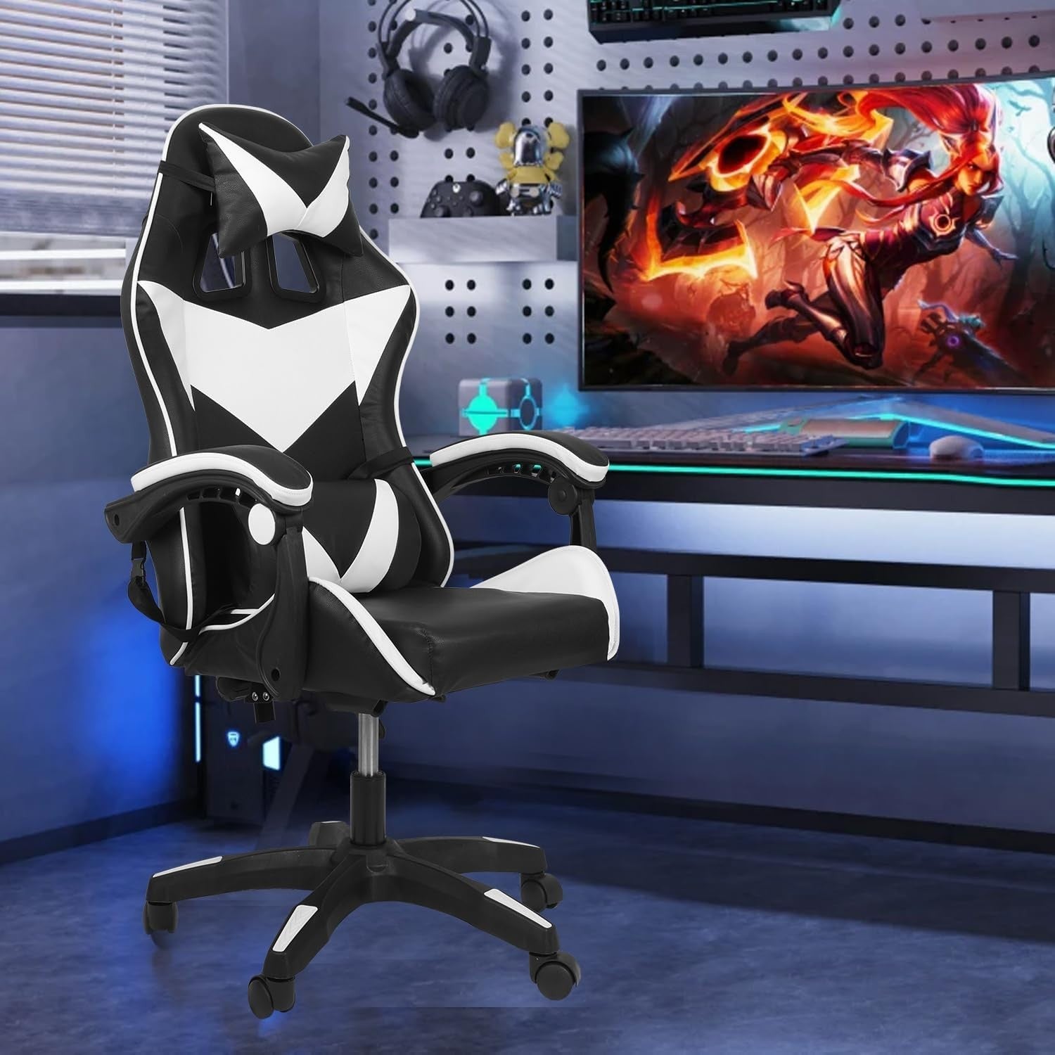 Big & Tall Gaming Chair Adult High Back Ergonomic Faux Leather PC Office Seat