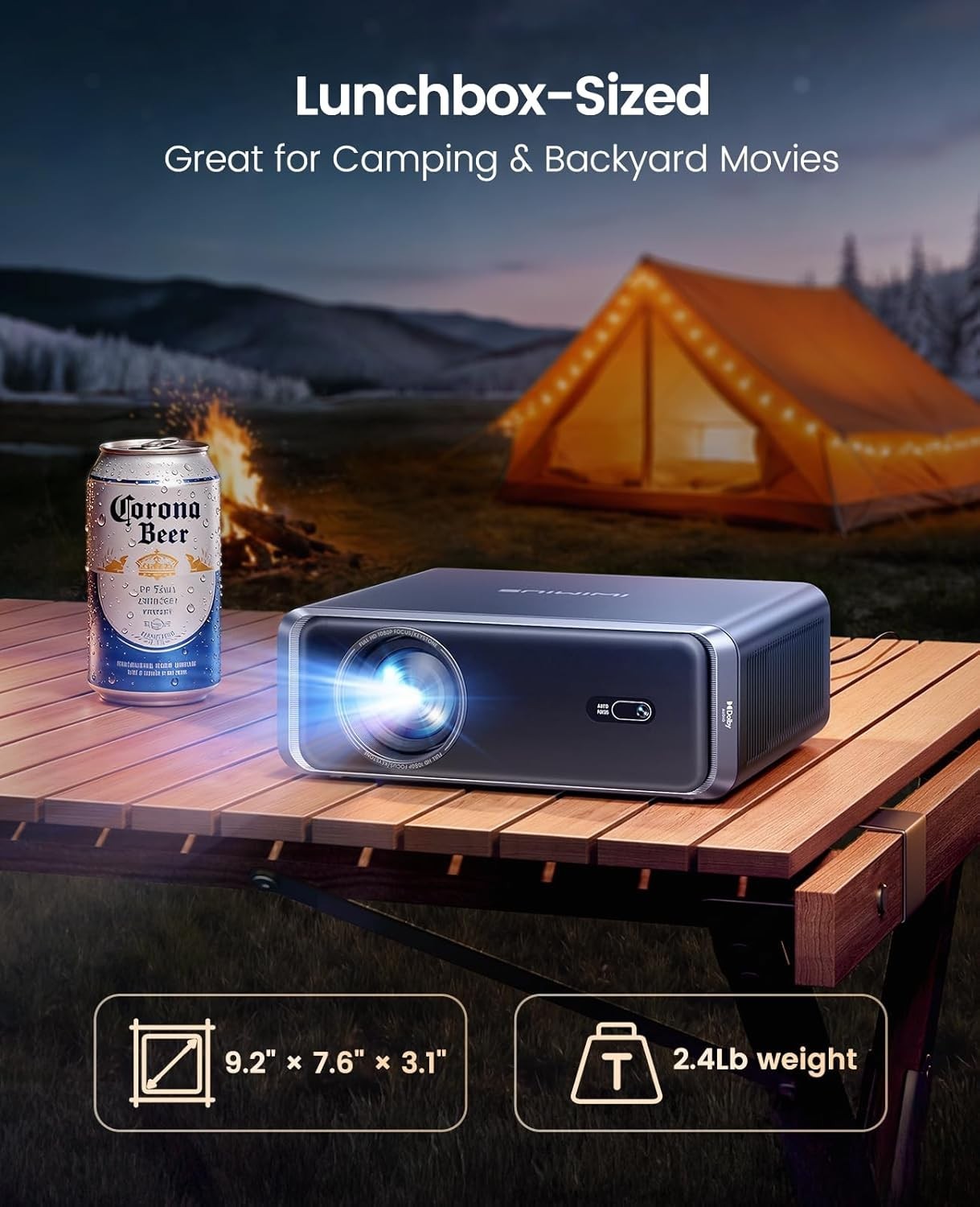 1000ANSI 1080P Smart Projector Netflix WiFi6 Dolby 36000L