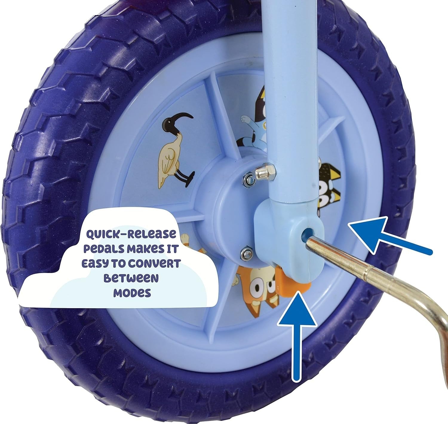 Kids 2 In 1 Balance Bike Training Bicycle Pedals Stabilisers Blue