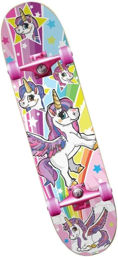 Unicorn Skateboard 43cm Kids Colourful Magical Fantasy Board