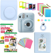 Instant Camera Bundle Blue 40 Film Shots Case Album Filters Photo Kit