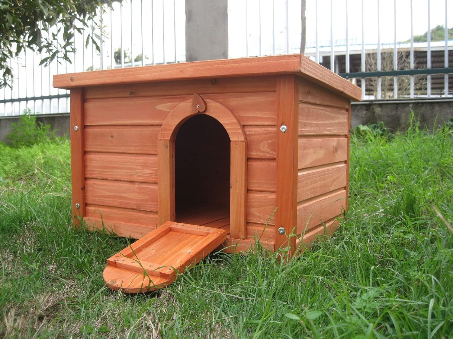 Deluxe Wooden Rabbit Hide House Outdoor Guinea Pig Shelter Small Pet Hut