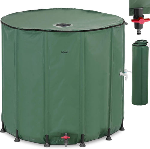 1000L Collapsible Rainwater Tank, Round, Garden Water Storage, PVC