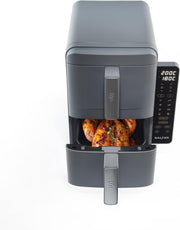 Vertical Dual Drawer Air Fryer 9L  4-Layer Cooking, 9 Presets, Sync/Match, 2400W