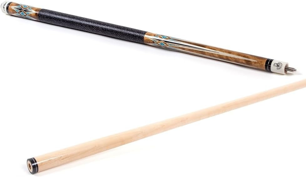 58" Linen Wrap Pool Cue 13mm Maple Shaft American Style w/ Hard Case