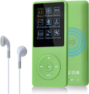 8GB MP3 Player Green 70H Battery Slim Portable FM