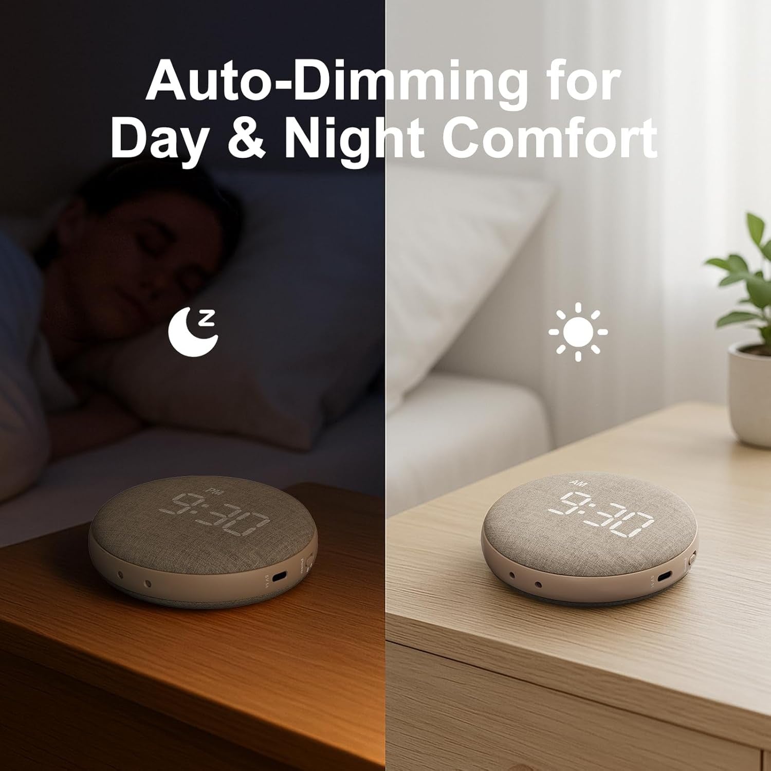 Vibrating Alarm Clock for Heavy Sleepers Portable Bed Shaker Rechargeable
