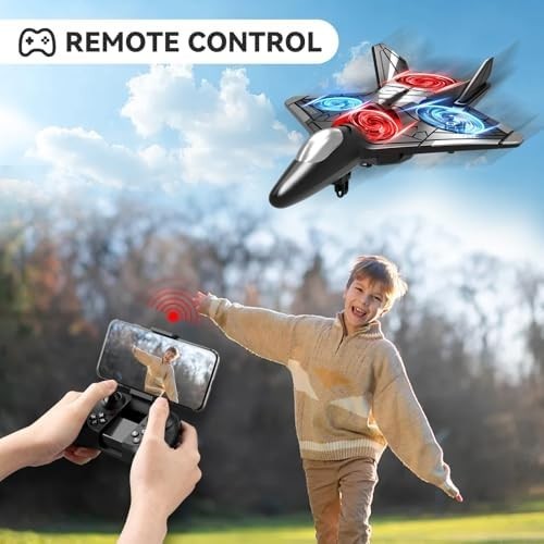4DRC V31 RC Plane with Camera 360 Flip 3 Speed LED Light 2 Battery Foam Jet