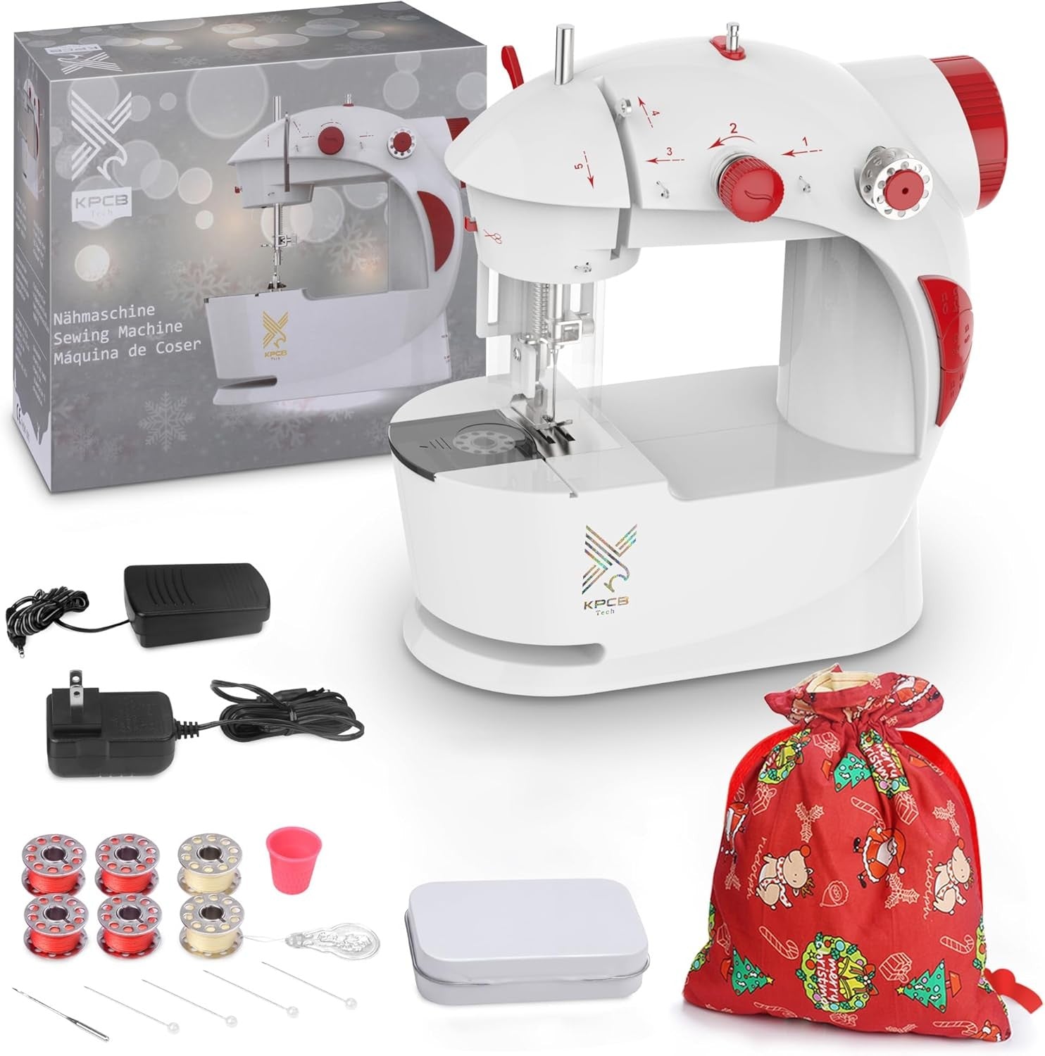 Mini Sewing Machine for Beginners Kids Portable Electric DIY Craft Kit