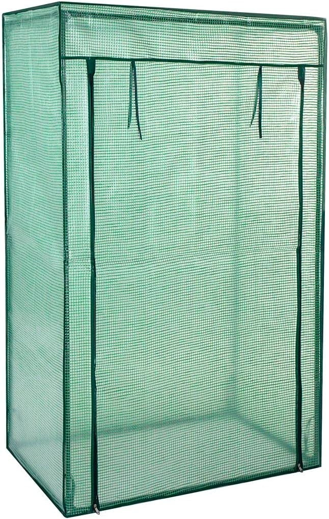 Tomato Mini Greenhouse with Reinforced Frame & Roll-Up Door for Garden Plants
