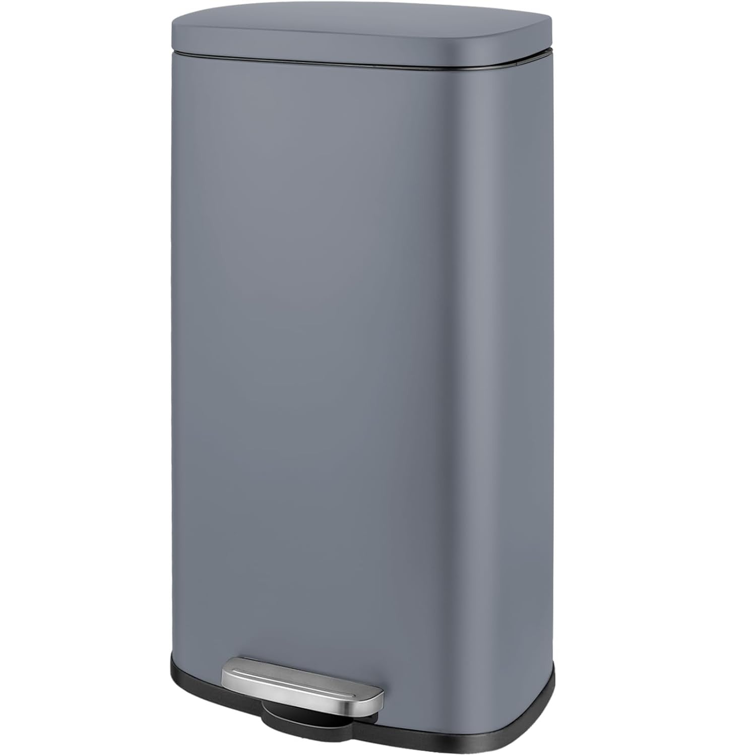 30L Stainless Steel Pedal Bin Soft Close Kitchen Waste Grey