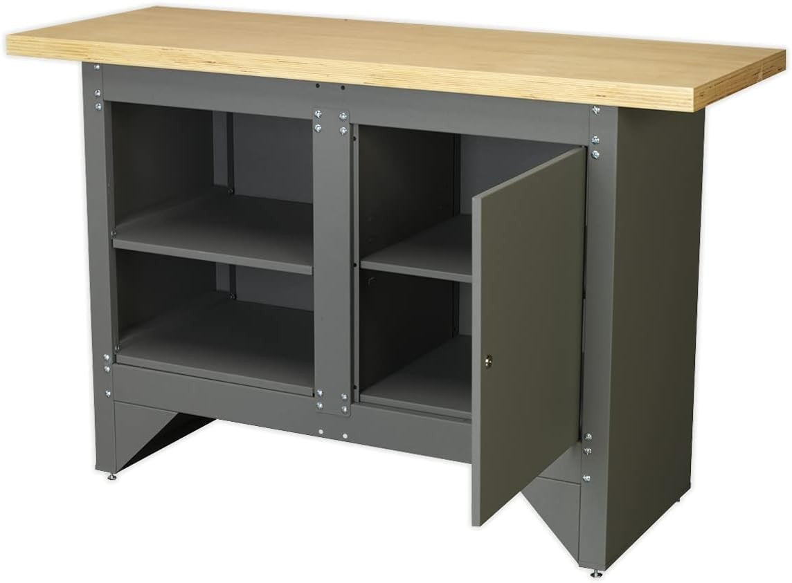 Heavy Duty Workbench 1372x508mm with Lockable Cupboard 250kg Capacity