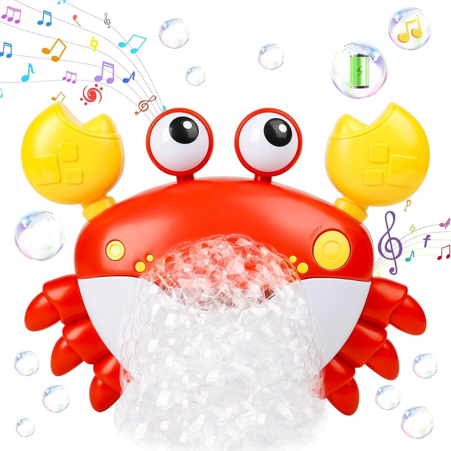 Baby Bath Bubble Toy Rechargeable Musical Crab 12 Song