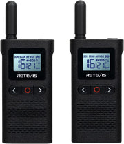 PMR446 Walkie Talkies Rechargeable VOX LCD Display Long Range 2 Pack