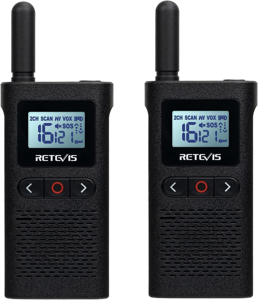 PMR446 Walkie Talkies Rechargeable VOX LCD Display Long Range 2 Pack