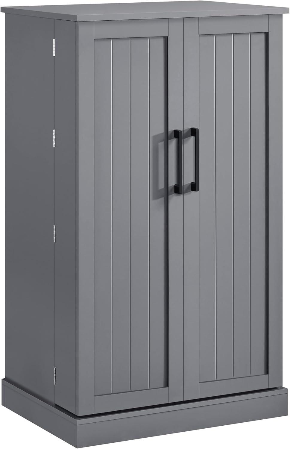 Dark Grey Kitchen Cupboard 6 Shelf Wooden Pantry Storage Cabinet Unit