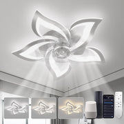 Smart Ceiling Fan with Lights, 6 Speeds, Dimmable LED, Chrome
